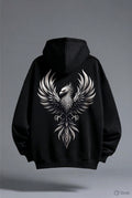 Oversized Black Hoodie - Dark Lion Edition