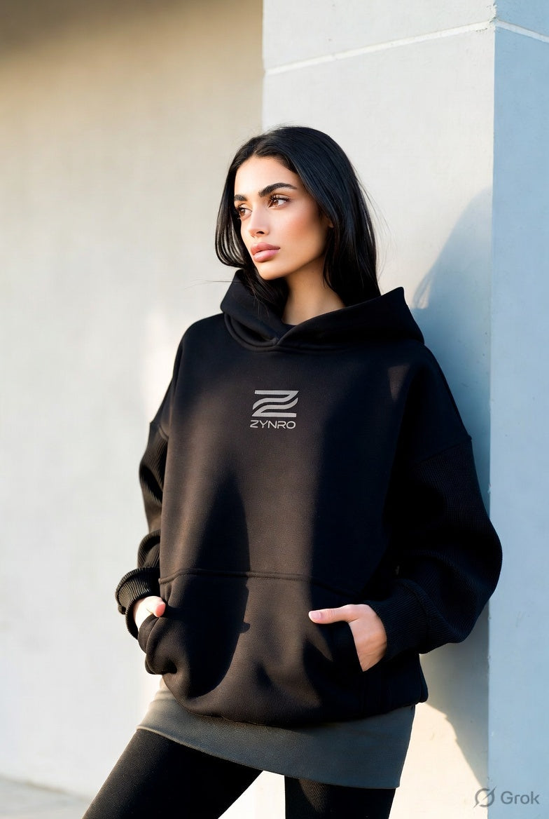Oversized Black Hoodie