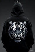 Oversized Black Hoodie - Savage Tiger Edition
